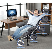 Hoffree LX-2 Big and Tall Fabric Office Chair 450lbs Fabric-Gray