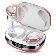 Tikland X17-Pro Wireless Earbuds, Bluetooth 5.3, HD Stereo, Active Noise Cancellation, IPX7 Waterproof, Sports In-Ear Headphones with Mic, Rose Gold