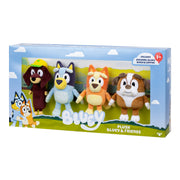 Moose Toys Bluey Friends 4 Plush Value Box, Collectible Plush Toys with Bluey, Bingo, Winton, Snickers, Soft Polyester, 6.5-8 in