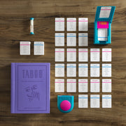 Winning Solutions Taboo Vintage Bookshelf Edition Classic Party Board Game with 300 Cards, Buzzer, Timer, Fabric-Wrapped Case, 10.6 x 8.4 x 2.6 in, 2 lb, 43415