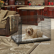 MidWest Homes for Pets 1542DDU Dog Crate | iCrate Single Door & Double Door Folding Metal Dog Crates