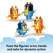 LEGO Bluey Brick-Built Bluey Family Building Toy Figures, Customizable Heeler Family with Accessories, Multicolor, 466 Pieces, 6590588