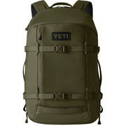 Yeti Crossroads 27L Backpack, Water-Resistant TuffSkin Nylon, Olive, Large Main Compartment, Rambler Bottle Pockets, 81486188