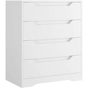 Homfa USATCN1019380 4 Drawers Dresser, Modern Chest of Drawers Wooden Storage Cabinet for Bedroom, White