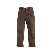 Carhartt Loose Straight Washed Duck Double-Front Work Pants, Heavyweight 12-Ounce Cotton, Dark Brown, 42x34, B136-dkb