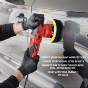 Platinum Series MPX-853459 6 Inch Buffer Polisher 6 Speed Dual Action for Car Detailing 5 Piece Set