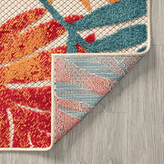 Tayse Oasis Indoor Outdoor Area Rug, Multi-Color Tropical Floral Design, Polypropylene, 5 ft 3 in x 7 ft 3 in, OAS1001 5x7