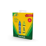 Sandisk Crayola 64GB USB-C Flash Drive, 2pk Cerulean Blue and Electric Lime, Blue/Yellow