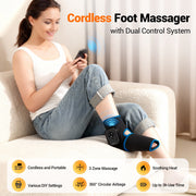 Comfytemp Cordless Foot Massager with Heat, Rechargeable Air Compression Boots