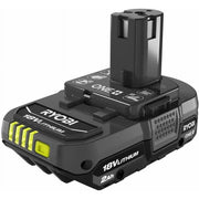 Ryobi One+ 18V Lithium-Ion 2.0Ah Battery and Charger Kit, Fast Charging, Extreme Weather Durable, Integrated LED Fuel Gauge, Compact Lightweight