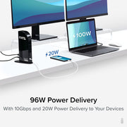 Plugable UD-ULTC4K 4K USB C Docking Station Triple Monitor with 100W Power Delivery, USB C Dock for Thunderbolt 3 / 4, USB-C Windows and Mac (3X HDMI and 3X DisplayPort, 1x USB-C, 4X USB 3.0, SD Card Reader)