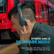 JLab Go Lux ANC On Ear Headphones, Hybrid Active Noise Cancelling, Bluetooth 5.0, Sage