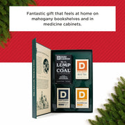 Duke Cannon Supply Co Mens Holiday Bar Soap Gift Set, Lump of Coal 10 oz, American Bourbon, Sawtooth, Midnight Swim, GSBK-HOLNN