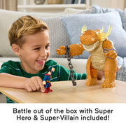 Fisher-Price Imaginext Superman Kaiju Clash Action Figure Playset with Interactive Lights Sounds Motion, Multicolor, Includes 10-Inch Monster and 3-Inch Superman Figure, JDL07