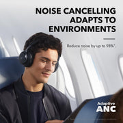 Soundcore by Anker Space One Over-Ear Headphones, Active Noise Cancelling with 2X Stronger Voice Reduction, 40H ANC Playtime, LDAC Hi-Res Wireless Audio, Touch Control, Latte Cream, A3035