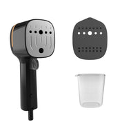 SALAV HS-15 Quicksteam Travel Steamer, 1000W, No-Drip Steam, Stainless Steel Press Plate, Brush Creaser Attachment, Black, 110ml Tank