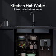 Ranein Electric Tankless Water Heater, 4.5 kW, 110V, Instant On-Demand, Under-Sink Point-of-Use Heater, LED Digital Display