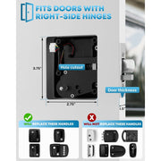 Kohree RV Door Lock, 4-in-1 Keyless Entry with Fingerprint, Bluetooth App Control, Keypad, Remote, Black, Weatherproof, KR3411-WR