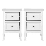 FCH 2Ct UBesGoo Nightstand Side Table, White