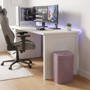 Nine Stars Automatic Bathroom Trash Can, 3.2 Gallon, Motion Sensor, Soft Close Lid, Hazy Purple, WM-DZT-12-5HP