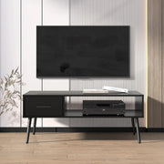 HAIOOU HO-CT001C Small Coffee Table with Storage, Wood Coffee Table for Living Room - Black