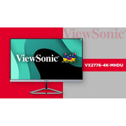 ViewSonic VX2776-4K-MHDU 27-Inch 4K UHD IPS Monitor, HDR10 Support, 65W USB-C, HDMI, DisplayPort, Thin Bezels, Anti-Glare