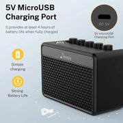 Donner DA-10 Mini Guitar Amp Small Electric Guitar Amplifier 5W Portable for Desktop Practice with a Retro British Tone