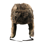 Crown Cap 2-96504-NAT-L Rabbit Full-Fur Russian-Style Cap - Natural - L