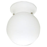 Progress Lighting P3605-30 Ceiling Fixture with White Glass Globe, White
