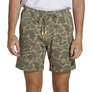 Marsh Wear Men's Fireside Sweatshorts, Green Mallard Camo, Adjustable Waistband, Multiple Pockets, MWS5015