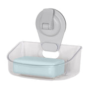 Mainstays Clear Wall-Mounted Suction Soap Dish, Easy Installation, Clear Plastic