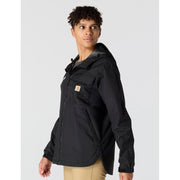 Carhartt Women's Monterey Waterproof Jacket, Lightweight, Packable, Hooded, Black, Large, 106904