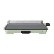 Beautiful XL Electric Griddle, 12x22 in, EverGood Ceramic Nonstick, Detachable Stainless Steel Backsplash, Removable Drip Tray, Sage Green, 1500-Watt Heating, 19980