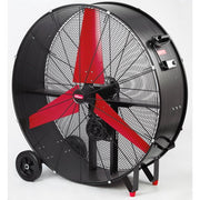 Hyper Tough SFDC-1050FB 42 inch Commercial & Indrustrial Belt Drive Drum Fan Red & Black