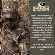 Mossy Oak Men's Hunting Jacket with Scent-Factor Scent Inhibitor, Waterproof Breathable Polyester Tricot, Camouflage, Mid-Length, Adjustable Hood and Cuffs, Size XL
