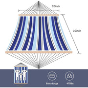 SUNCREAT NB-SW-09-2 Heavy Duty Free Standing Hammocks for 2 Person, Blue Stripe