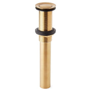 Signature Hardware SH439075BG Extended Press Type Pop-Up Bathroom Drain No Overflow, Brushed Gold