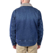 Carhartt Men's Relaxed Fit Denim Sherpa-Lined Jacket, Beech, X-Large Tall, 106323