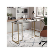 Martha Stewart Elli Desk - Clear Oil Rub Brnz CLEAR ONE SIZE