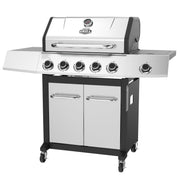 Expert Grill EX5704430716003 5-Burner Propane Gas Grill, 62,000 BTU with 12,000 BTU Side Burner, Stainless Steel, 473 sq. in. Cooking Area