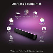 Philips Hue 7820230U7 2pk Play White & Color Ambiance Smart LED Bar Light, Black