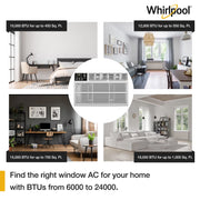 Whirlpool WHAW101CW 10,000 BTU 115V 450 Sq ft Window-Mounted Air Conditioner with Remote Control