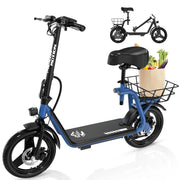 MEGA MOTION HS5 Electric Scooter Ebike, Blue