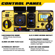 Aceup Energy 4500 Watt Inverter Generator, 223cc 4-Stroke OHV Engine, 3600 Running Watts, 10 Hour Runtime, Pull Cord Start, Yellow