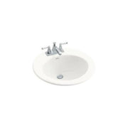KOHLER K-2917-4-0 Radiant Self-Rimming Bathroom Sink, White