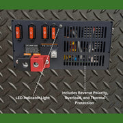 PowerMax PM3-100LK 100A 12V Smart Battery Charger with Built-in 3-Stage Charging, Adjustable Voltage, Reverse Polarity and Thermal Protection, LED Display, Black