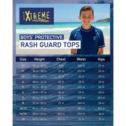 IXtreme Boys Rash Guard Shirt, UPF 50+ Sun Protection, Quick Dry, Short Sleeve, Orange, Big Boys 14-16