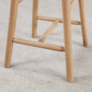 Better Homes & Gardens Springwood Counter Height Barstool Set of 2 with Plush Removable Beige Fabric Cushions, Light Honey Finish