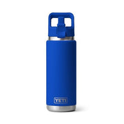 YETI Rambler 26 oz Water Bottle, Vacuum Insulated Stainless Steel, Royal Blue, Color-Matching Straw Cap, 21071507314