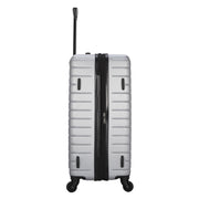 Protege PG54100147016SS Vacationer 24-Inch Expandable Hardside Luggage, Silver, 360-Degree Spinner Wheels